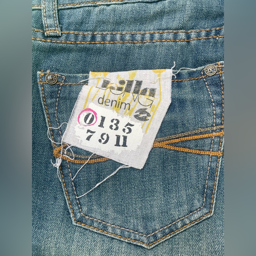 LOW RISE BILLABONG DISSTRESSED NEW W TAGS Blue JEANS SIZE 0 JUNIORS